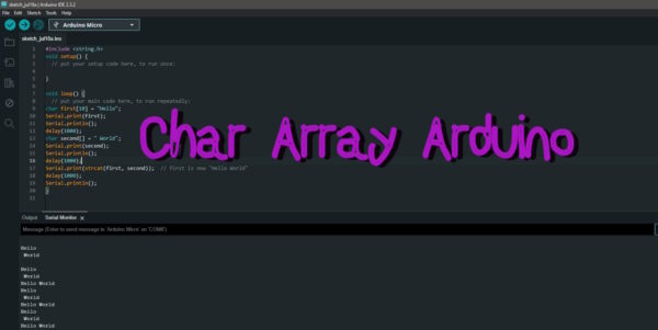 char array arduino - Sly Automation